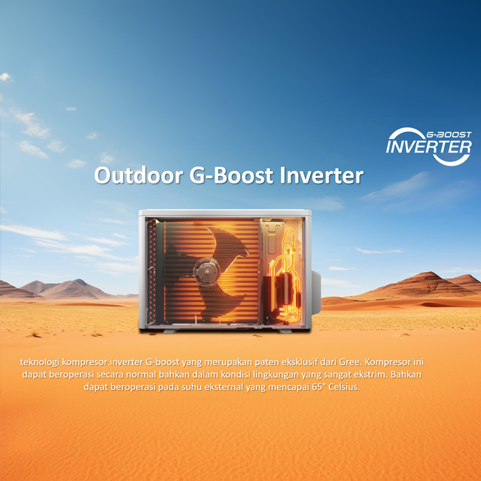 Gree AC Split Inverter Airy Series 1 PK Silver - GWC-09AIRY